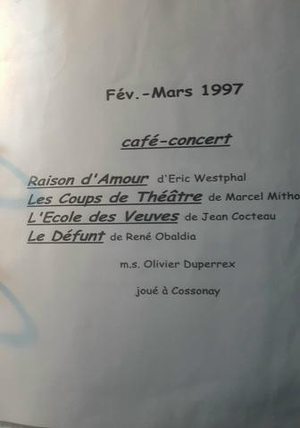 AFFICHE Café Concert 1997